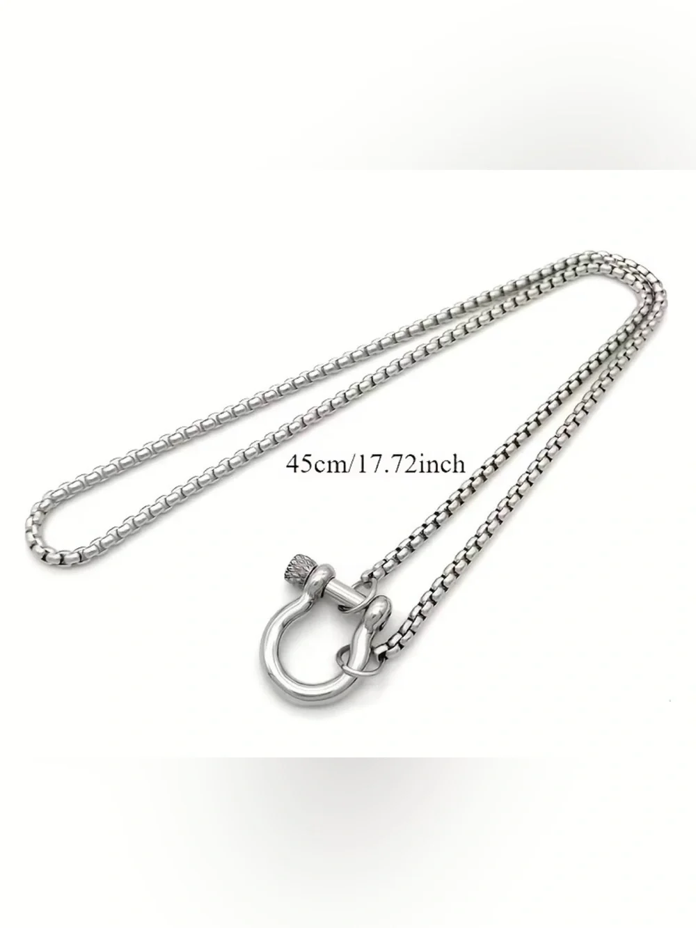 Western Horseshoe Necklace Silver Color Chain Necklace 0113